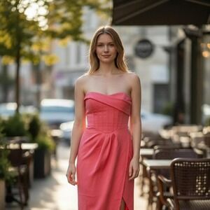 PINK‎ STRAPLESS MAXI